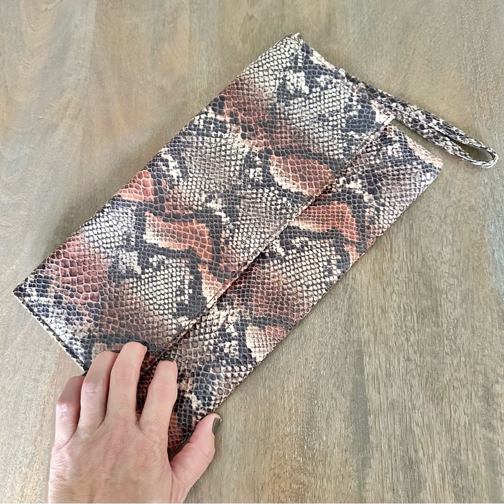 Snakeskin Envelope Clutch